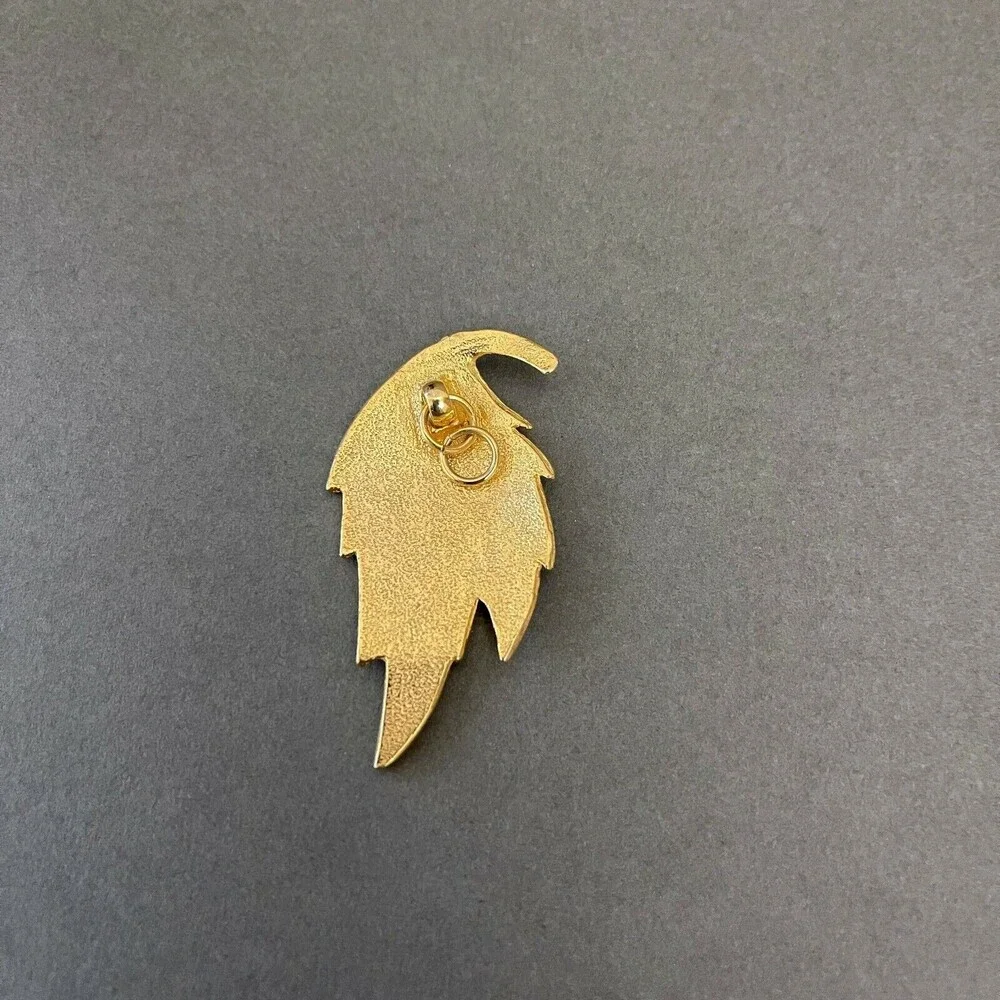Gold-tone Red Leaf Women's Fashion Pendant NWOT